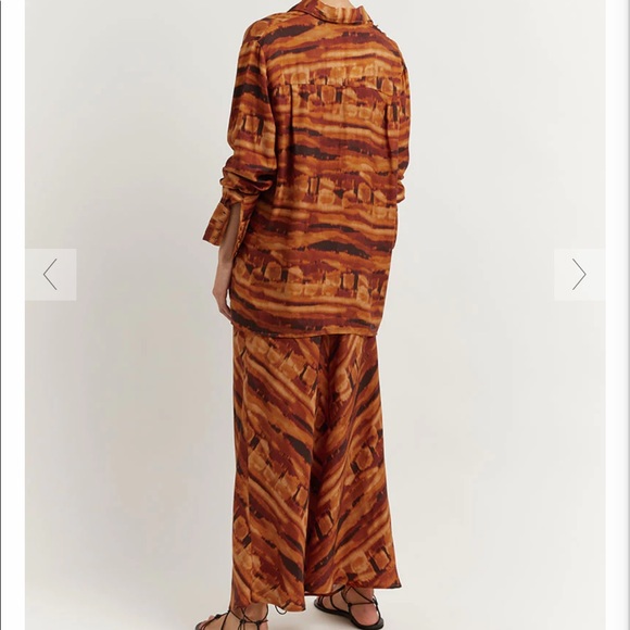 NWT DISSH SS22 - Alex Brown Watercolor Shirt and Midi skirt SOLDOUT! - Picture 9 of 16